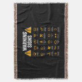Funny Driving Warning Signs 101 Auto Mechanic Gift Decke (Vorderseite Vertikal)