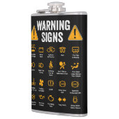 Funny Driving Warning Signs 101 Auto Mechanic Gift Flachmann (Links)