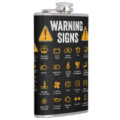 Funny Driving Warning Signs 101 Auto Mechanic Gift Flachmann (Rechts)