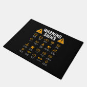 Funny Driving Warning Signs 101 Auto Mechanic Gift Fußmatte (Schrägansicht)