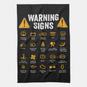 Funny Driving Warning Signs 101 Auto Mechanic Gift Geschirrtuch (Vertikal)