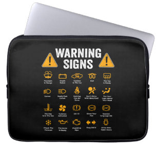 Funny Driving Warning Signs 101 Auto Mechanic Gift Laptopschutzhülle