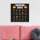 Funny Driving Warning Signs 101 Auto Mechanic Gift Leinwanddruck (Insitu (Wohnzimmer))