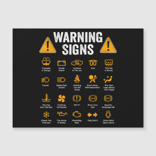 Funny Driving Warning Signs 101 Auto Mechanic Gift Magnetkarte