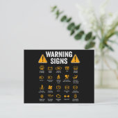 Funny Driving Warning Signs 101 Auto Mechanic Gift Postkarte (Stehend Vorderseite)