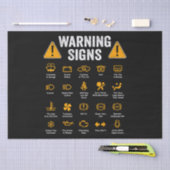 Funny Driving Warning Signs 101 Auto Mechanic Gift Seidenpapier (Handwerk)