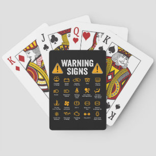 Funny Driving Warning Signs 101 Auto Mechanic Gift Spielkarten
