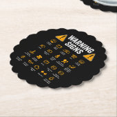 Funny Driving Warning Signs 101 Auto Mechanic Gift Untersetzer (angewinkelt)