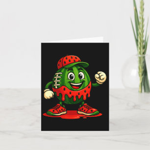 Funny Driving Watermelon Football Watermelon Karte