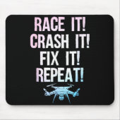 Funny Drone Art For Men Women Boys Drone Racing Dr Mousepad (Vorne)