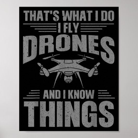 Funny Drone Art For Men Women Boys Drone Racing Dr Poster (Vorne)