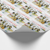 Funny Drone Lieferung Geschenkpapier (Ecke)