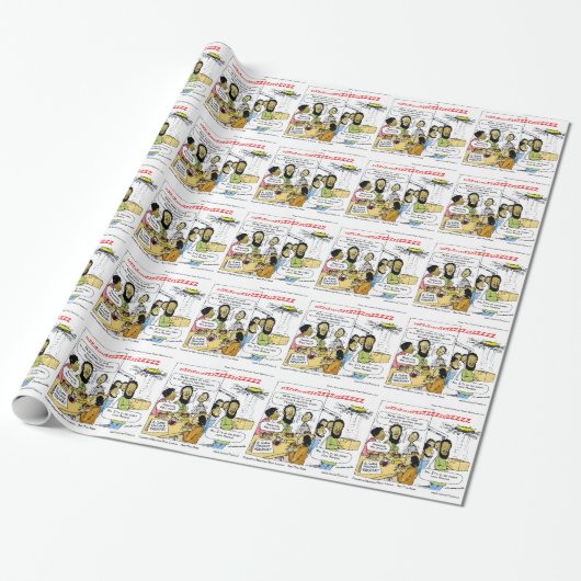 Funny Drone Lieferung Geschenkpapier (Ungerollt)