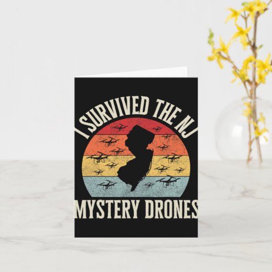 Funny Drone Lover I Survived The New Jersey Myster Karte (Gelbe Blume)