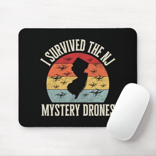 Funny Drone Lover I Survived The New Jersey Myster Mousepad (Mit Mouse)