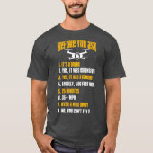 Funny Drone Pilot vor dem Frag von Quadcopter T-Shirt (Vorderseite)
