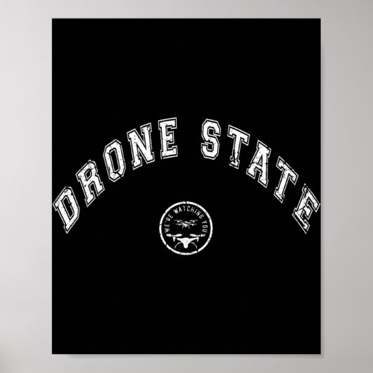Funny Drone State Flying Secret Drone New Jersey W Poster (Vorne)
