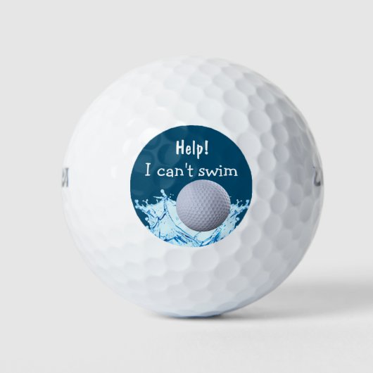 Funny Drowning Neuheit Golf Balls Golfball (Vorderseite)