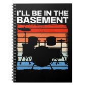 Funny Drum Set Retro Drummer Notizblock (Vorderseite)