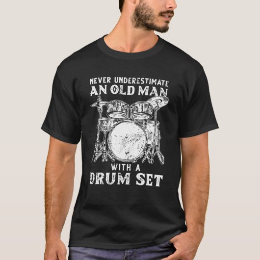 Funny Drummer Art for Men Drum Player Drummi T-Shirt (Vorderseite)