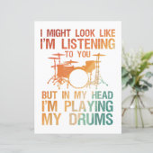 Funny Drummer Art for Men Drum Player Percus (Stehend Vorderseite)