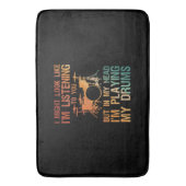 Funny Drummer Art for Men Drum Player Percus Badematte (Vorderseite Vertikal)