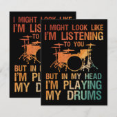 Funny Drummer Art for Men Drum Player Percus Begleitkarte (Vorne/Hinten)
