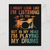 Funny Drummer Art for Men Drum Player Percus Begleitkarte (Rückseite)