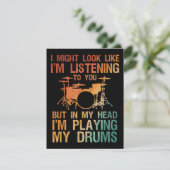 Funny Drummer Art for Men Drum Player Percus Begleitkarte (Stehend Vorderseite)