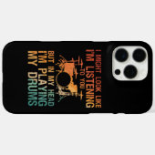 Funny Drummer Art for Men Drum Player Percus Case-Mate iPhone Hülle (Rückseite (Horizontal))