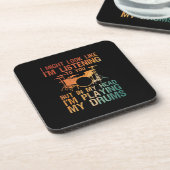 Funny Drummer Art for Men Drum Player Percus Getränkeuntersetzer (Linke Seite)