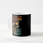 Funny Drummer Art for Men Drum Player Percus Kaffeetasse (Vorderseite Links)