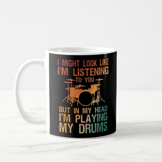 Funny Drummer Art for Men Drum Player Percus Kaffeetasse (Links)