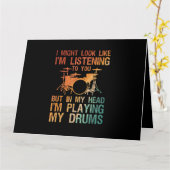 Funny Drummer Art for Men Drum Player Percus Karte (Gelbe Blume)