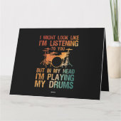 Funny Drummer Art for Men Drum Player Percus Karte (Rückseite)