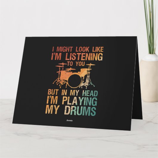 Funny Drummer Art for Men Drum Player Percus Karte (Rückseite)