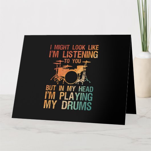 Funny Drummer Art for Men Drum Player Percus Karte (Vorderseite)