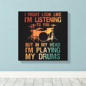Funny Drummer Art for Men Drum Player Percus Leinwanddruck (Insitu (Holzboden))