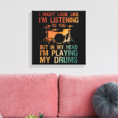 Funny Drummer Art for Men Drum Player Percus Leinwanddruck (Insitu (Wohnzimmer))