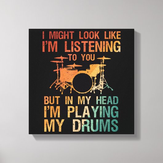 Funny Drummer Art for Men Drum Player Percus Leinwanddruck (Vorderseite)