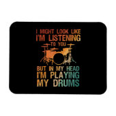 Funny Drummer Art for Men Drum Player Percus Magnet (Horizontal)
