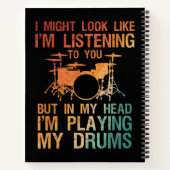 Funny Drummer Art for Men Drum Player Percus Notizblock (Rückseite)