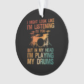 Funny Drummer Art for Men Drum Player Percus Ornament (Vorderseite)