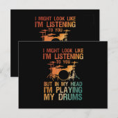 Funny Drummer Art for Men Drum Player Percus Postkarte (Vorne/Hinten)