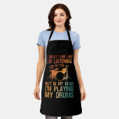 Funny Drummer Art for Men Drum Player Percus Schürze (Getragen)