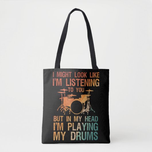 Funny Drummer Art for Men Drum Player Percus Tasche (Vorderseite)