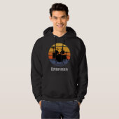 Funny Drummer Art for Men Drum Set Drumming Hoodie (Vorne ganz)