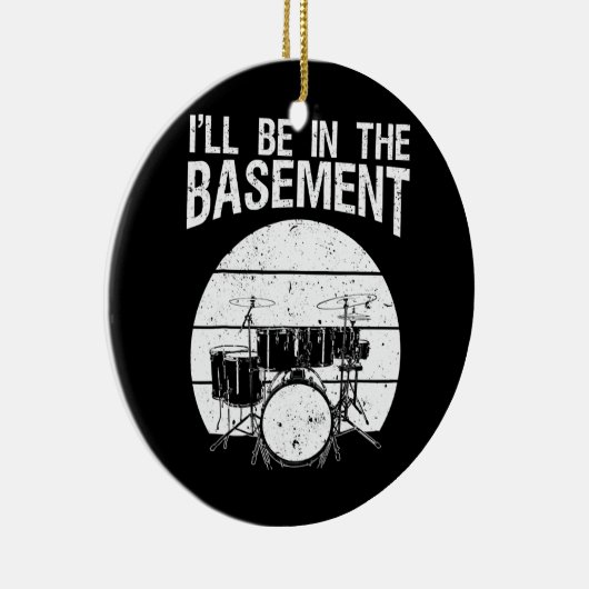 Funny Drummer Art for Men Drum Set Drumming Keramik Ornament (Rechts)