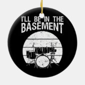 Funny Drummer Art for Men Drum Set Drumming Keramik Ornament (Hinten)