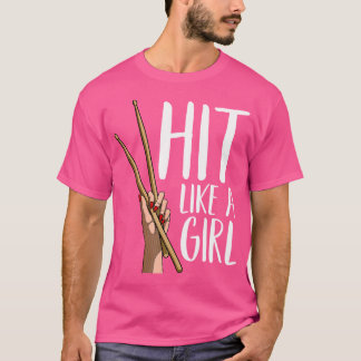 Funny Drummer Art für Girls Drumming Dream Trommel T-Shirt